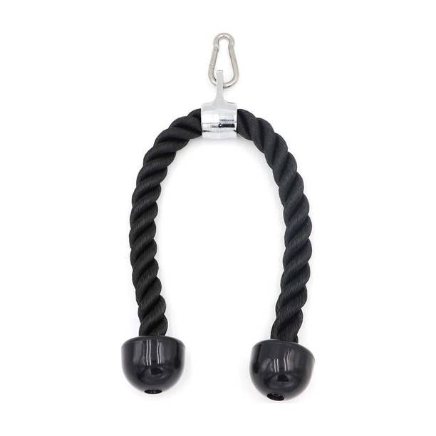 Black Mountain Heavy Duty Triceps Rope - 27 Inch Rope Length Nylon Tricep Rope Multi-training Bar