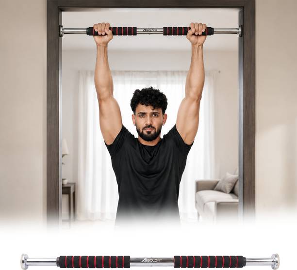 BOLDFIT Pull Up Bar for Home Work Out Door Frame Pull...