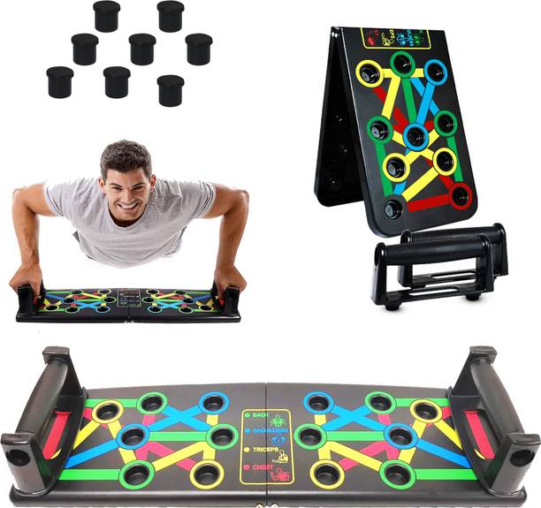 Quickfit 10 in1 Portable Board for Chest Press Home & Gym Exercise Push-up Bar