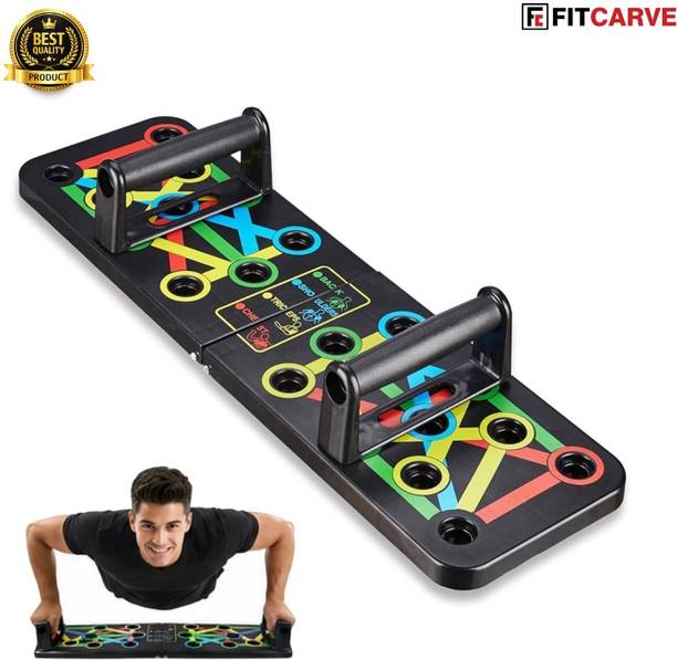 Fit Carve 14-in-1 Push Up Stand with Colour Coded Positions for Chest and Arms Push-up Bar
