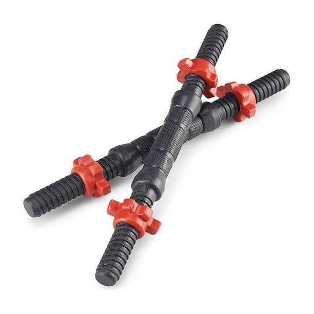 KNK Solid Dumbbell Rods With 4 Solid Plastic Locks For Men And Women Weight Lifting Bar