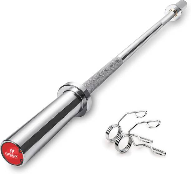 Konark 3 Feet Olympic Barbell Rod Bench Deadlift Training 28mm Dia and 50mm Outer Dia Weight Lifting Bar