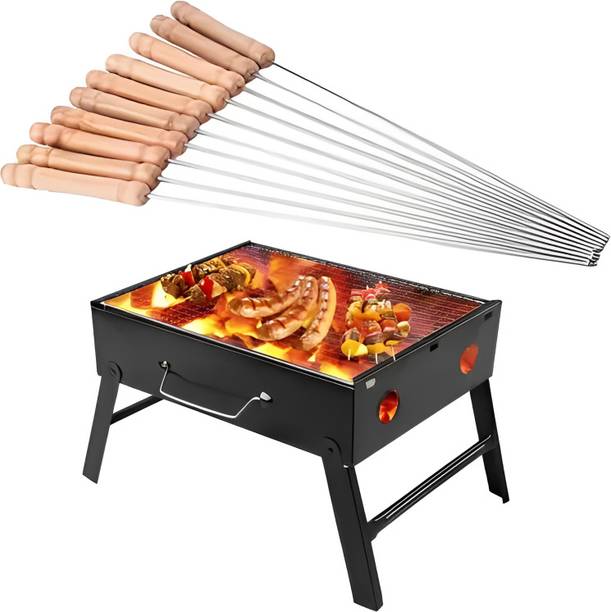 UK Enterprise PortableAdjustableIndoor&OutdoorBarbequeGrill Charcoal Grill