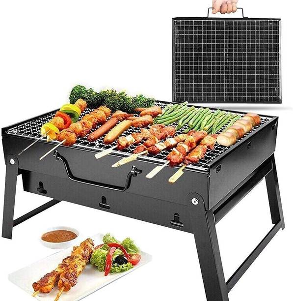 NUVIO Barbeque Grill with 10 Skewer Charcoal Grill