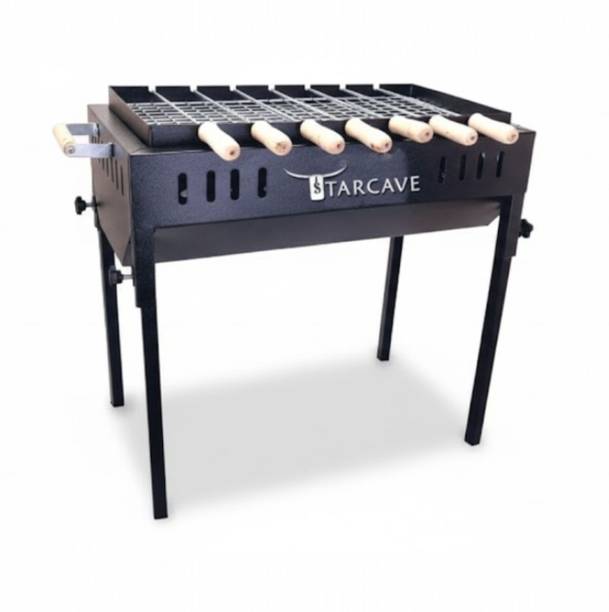 Starcave Garden Barbeque Grill with 7 Skewer Charcoal Grill
