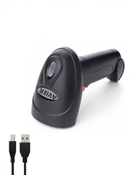 AVIER AV-24D USB Wired 2D/1D Barcode Scanner Handheld Barcode Reader for Shop,Supermarket, Logistics, Library | Compatible with 1D/2D Barcode 2D Camera Barcode Scanner