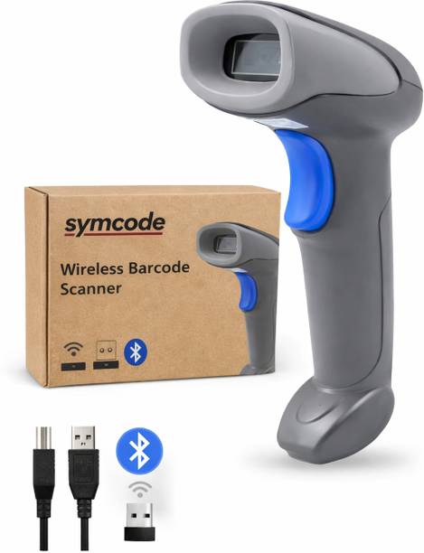 Symcode Bluetooth QR 2D Barcode Scanner Handheld USB Wireless 1D bar Codes Imager for Mobile Payment Computer Screen Scan POS Android iOS iMac Ipad System NT-1228BL 2D Camera Barcode Scanner