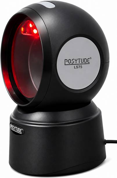 POSYTUDE LS 75 2D Barcode and QR Code Scanner LS75 Desktop Barcode Scanner | Hands Free Auto Sensing QR & Barcode Reader 2D Camera Barcode Scanner