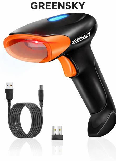 GREENSKY Wireless 2D & 1D (USB+2.4GHz) Barcode Scanner 640×480 CMOS Global Exposure Engine Large Scan Window, Fast Scanning, Buzzer LED 2D Camera Barcode Scanner