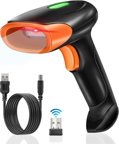 Nexscan Wireless 2D & 1D (USB+2.4GHz) Barcode Scanner 640×480 CMOS Global Exposure Engine Large Scan Window, Fast Scanning, Buzzer LED 2D Camera Barcode Scanner