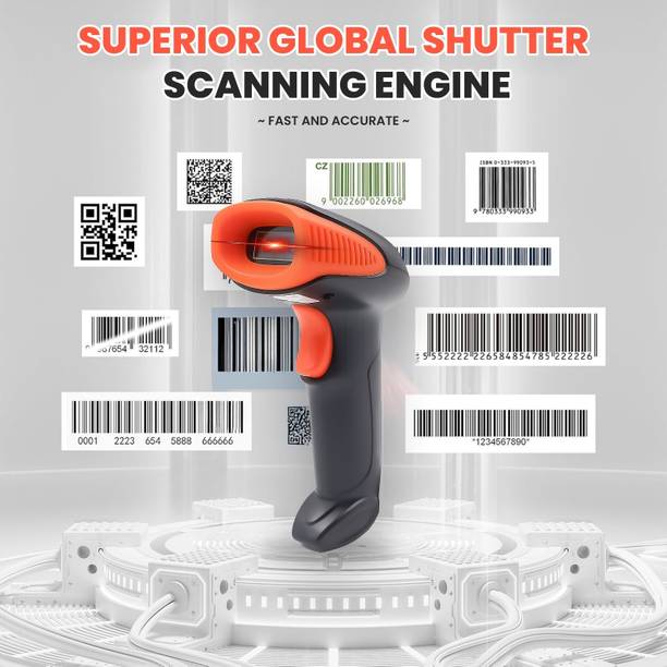 ONLY4 Wireless 2D Barcode Scanner Wireless Barcode Reader | Wired QR Code Scanner Support Win/MAC Connection | Bar Code Scanners 2D Camera Barcode Scanner 2D Camera Barcode Scanner