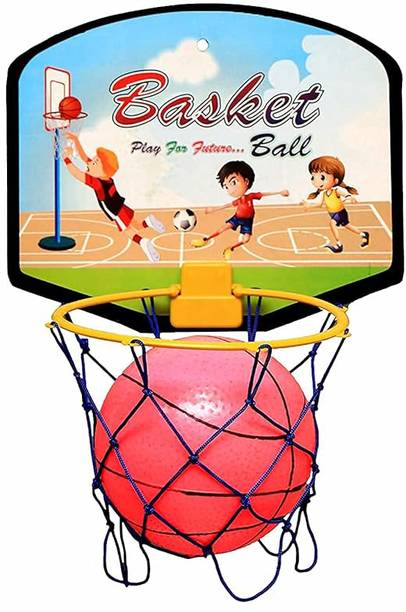 WAPPLER Mini Basketball Hoop for Kids Fun Indoor & Outdoor Play with Red Ball Basketball Ring