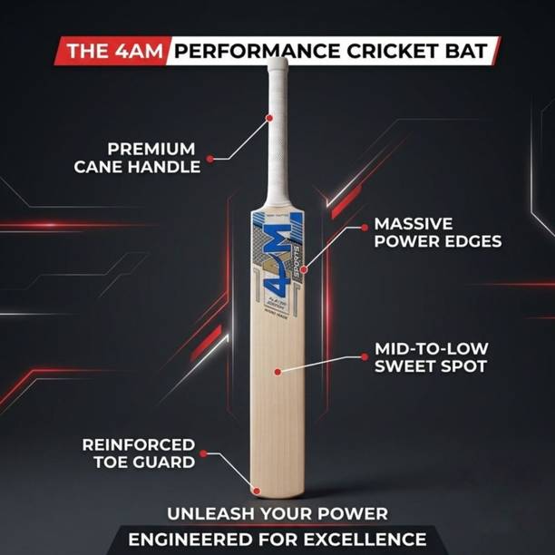 4am sports VOTEX HITTING EDITION BAT_K32 Poplar Willow Cricket  Bat For 11 - 13 Yrs