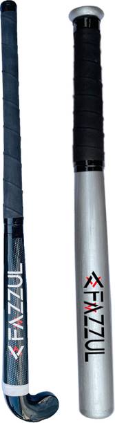 FAZZUL Wooden Baseball bat Heavy Duty with Hockey Stick (Black) Willow Baseball  Bat For 15+ Yrs
