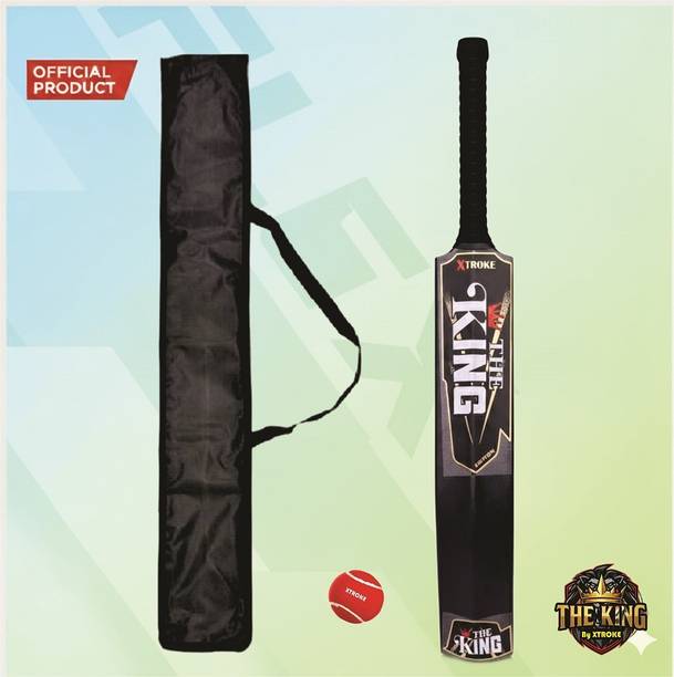XTROKE The King Hard Plastic Bat with Tennis Ball & Cover Prefect for All Tennis Ball PVC/Plastic Cricket  Bat For 15+ Yrs
