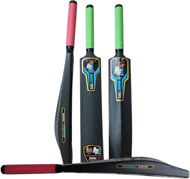 BPI Size 3 Specially Design For Kids Age Group Of Below 7 yrs Black Color PVC/Plastic Cricket  Bat For 4 - 5 Yrs