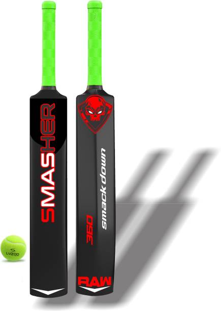 लाइज़ू PVC / Hard Plastic Cricket Bat with 2pc Tennis ball PVC/ प्लास्टिक क्रिकेट  बैट फॉर 15+ Yrs