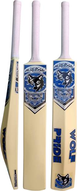 WOLF PRIDE Wild Wolf Blue & White Grip Tennis Ball PVC/Plastic Ivory-8 PVC/Plastic Cricket  Bat For 15+ Yrs