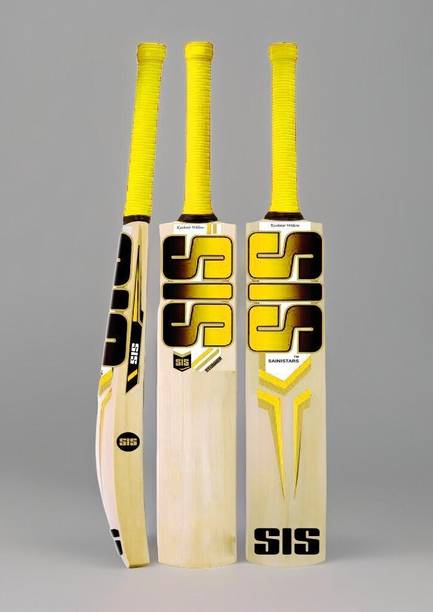 SIS Goldmine Blue Tennis Bat Poplar Willow Cricket  Bat For 12 - 14 Yrs