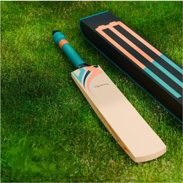 Lifelong Wooden Gully Cricket Bat Set Combo with Convertible stump bag Adult Poplar Willow Cricket  Bat For 12 - 14 Yrs