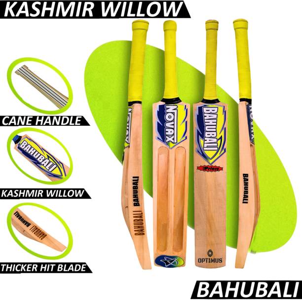 Optimus Novax® Bahubali Kashmir Willow Full Size Cricket Bat For Tennis Ball-Scoop 680B Kashmir Willow Cricket  Bat