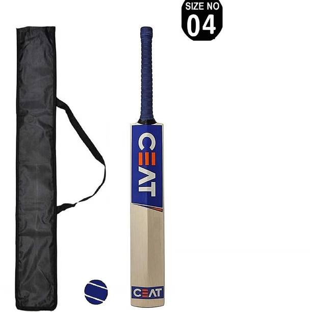 XTROKE Natural Popular Willow Cricket Bat With Ball & Bat Cover (1000 To 1200 g) Poplar Willow Cricket  Bat For 9 - 11 Yrs