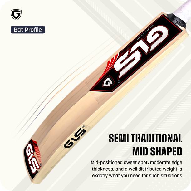 GLS SOFT PRO CLASSIC KASHMIR WILLOW CRICKET BAT (Size-4) With Cover and Tennis Ball Kashmir Willow Cricket  Bat For 12 - 14 Yrs