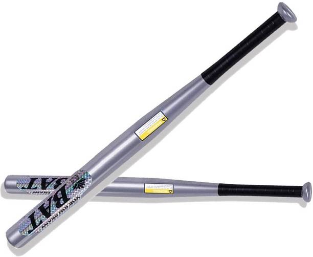 Yash industries meerut YSIGLOBEL@ star Heavy Duty Natural Wood Baseball Bat unisex baseball {silver} Willow Baseball  Bat For 15+ Yrs