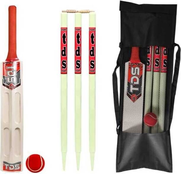 हैप्तो Indian Sports Wooden Cricket Kit Size 3 no 4 Scoop Age( 6 to 7 Year) bat पोपलर विलो क्रिकेट  बैट फॉर 6 - 7 Yrs