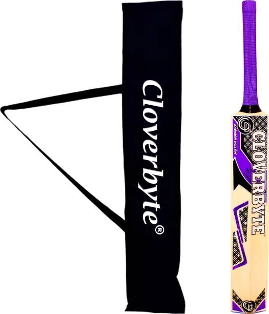CLOVERBYTE Blaster Sports Kashmiri Willow Wooden Bat With Cover For 15+ Years Age Kashmir Willow Cricket  Bat For 15+ Yrs