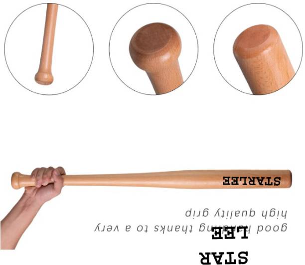 Seven Star Sports STARLEE-2.4 Heavy Duty Natural Wood Baseball Bat classic baseball {n@tural} Willow Baseball  Bat