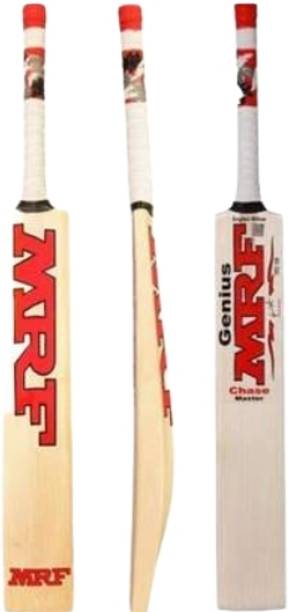 MRF Genius Chase Master Hard Tennis Cricket Bat | Lightweight Power Poplar Willow Cricket  Bat For 12 - 14 Yrs