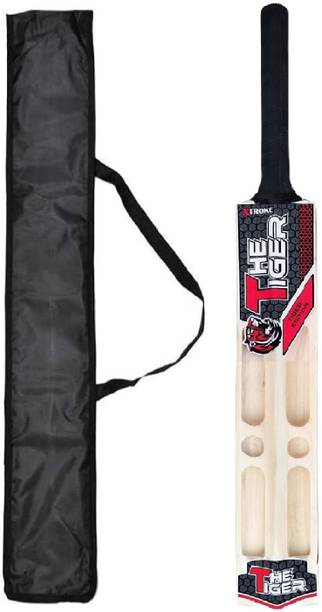 XTROKE The Tiger Edition Scoop Design Cricket Bat with Bat Cover Poplar Willow Cricket  Bat For 15+ Yrs