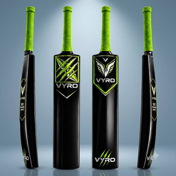 VYRO Cricket Bat Plastic Tennis Turf Fiber Full Size Indoor Outdoor 15 Yrs PVC/Plastic Cricket  Bat For 15+ Yrs