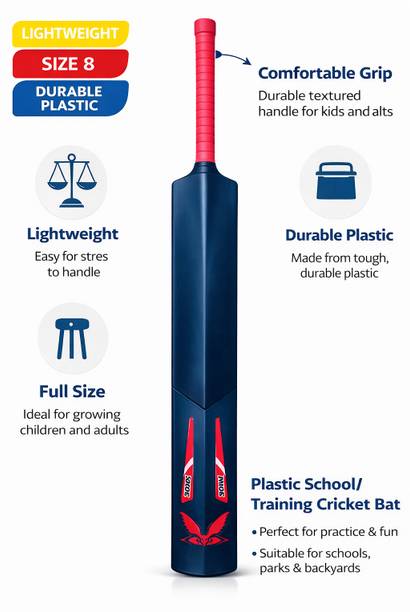 SPLAY Black Plastic Cricket Bat PVC/Plastic Cricket Ba...