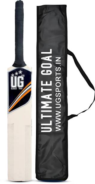 ULTIMATE GOAL Cricket Tennis Bat with Cover | Lightweight & Durable | Men (Size - Full Size) Poplar Willow Cricket Bat For 15+ Yrs