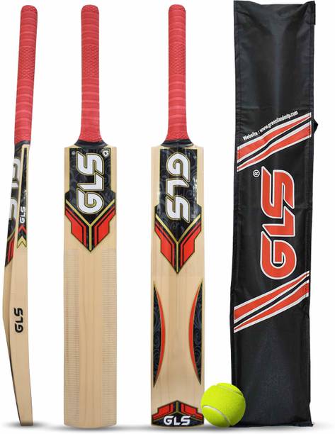 जी एल एस Talwar Cricket Tennis Full Size with Free Tetron Cover and Tennis Ball पोपलर विलो क्रिकेट  बैट फॉर 15+ Yrs