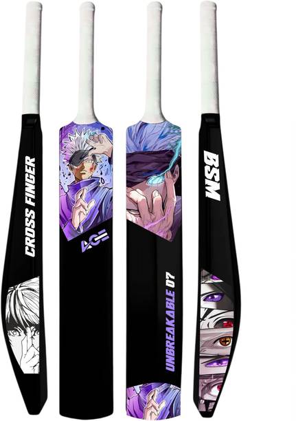 BSM Ace Plastic Cricket Bat Size 8(34"x4"x2.25") black PVC/Plastic Cricket  Bat For 15+ Yrs