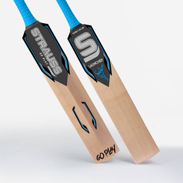 Strauss Launcher | Suitable Only for Tennis Ball | Size: 5 | Kashmir Willow Cricket  Bat For 9 - 11 Yrs
