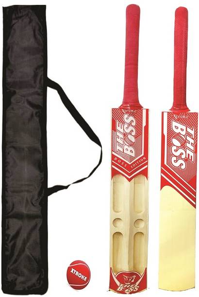 XTROKE The Boss Edition Scoop Design Cricket Bat With Ball & Cover For Advance Play Poplar Willow Cricket  Bat For 15+ Yrs