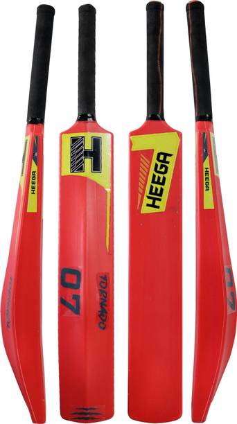 Heega Tornado 07 Full Size Heavy Plastic Tennis Cricket Bat (34” X 4.5” Inch) (RED) PVC/Plastic Cricket Bat For 15+ Yrs