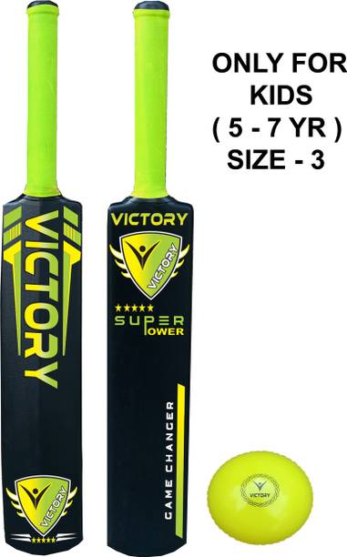 VICTORY SUPER Kids Plastic Cricket Bat ( Size - 3) ( 4yr - 7 yr ) with Cricket Ball PVC/Plastic Cricket  Bat For 6 - 7 Yrs