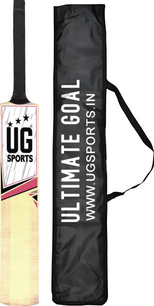 ULTIMATE GOAL Premium Poplar Willow Cricket Bat With Cover | Short Handle (Pink, Full Size) Poplar Willow Cricket  Bat For 15+ Yrs