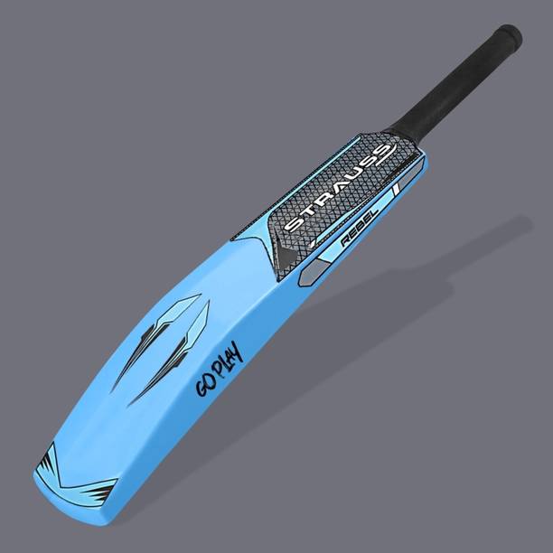 स्ट्रॉस Rebel , Size SH / Full Size (34 X 4.5 inch) For All Age Groups (Blue) PVC/ प्लास्टिक क्रिकेट  बैट फॉर 15+ Yrs