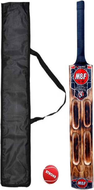 XTROKE Burn Edition Scoop Design with Ball & Cover Hard Hitting Lightweight Performance Poplar Willow Cricket  Bat For 10 - 12 Yrs