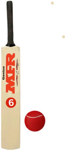 Captain Sports MRF genius Bat with Tennis Ball Poplar Willow Cricket  Bat For 15+ Yrs