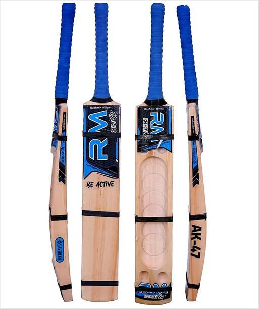 RUDRAYM RM AK-47 Double Blade Scoop Ringer Tennis Kashmir Willow Cricket  Bat For 15+ Yrs
