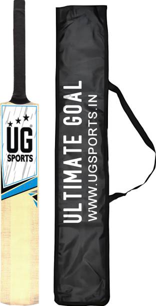 ULTIMATE GOAL Premium Poplar Willow Cricket Bat With Cover | Short Handle (Blue, Full Size) Poplar Willow Cricket  Bat For 15+ Yrs