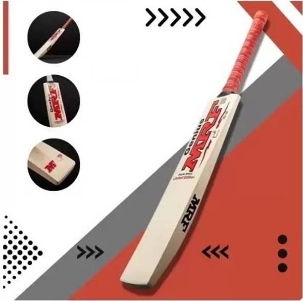 MRF MF (SIZE-FULL) SIGNATURE GENIUS TENNIS POPULER WILLOW BAT Poplar Willow Cricket  Bat For 15+ Yrs