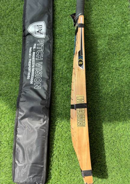 पिचविज़न Light weight gold edition hard tennis bat कश्मीर विलो क्रिकेट  बैट फॉर 15+ Yrs